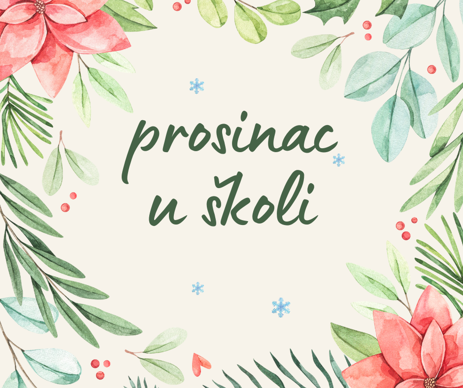 Najava događanja – prosinac u našoj školi