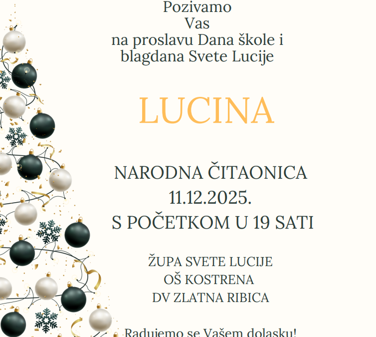 Dan škole i blagdan Svete Lucije