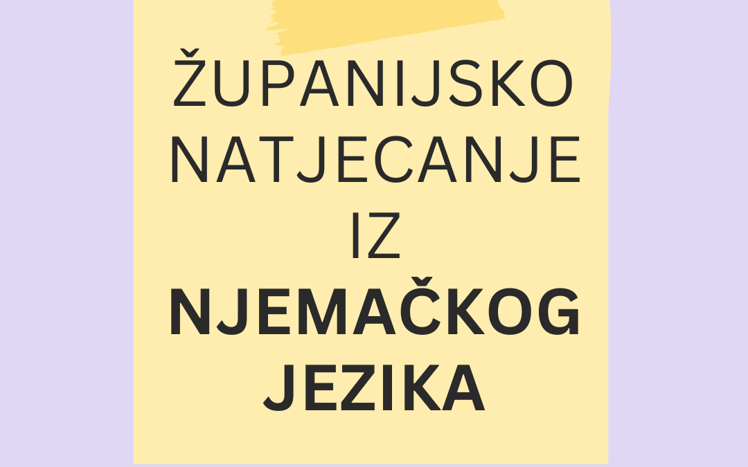 Županijsko natjecanje iz njemačkog jezika