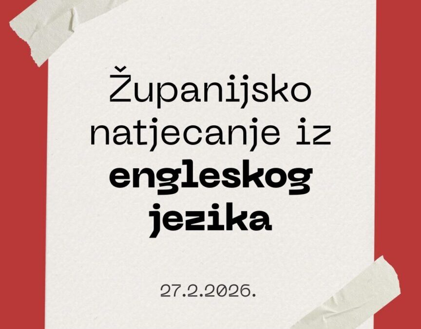 Županijsko natjecanje iz engleskog jezika