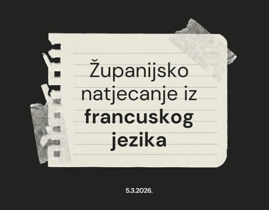 Županijsko natjecanje iz francuskog jezika