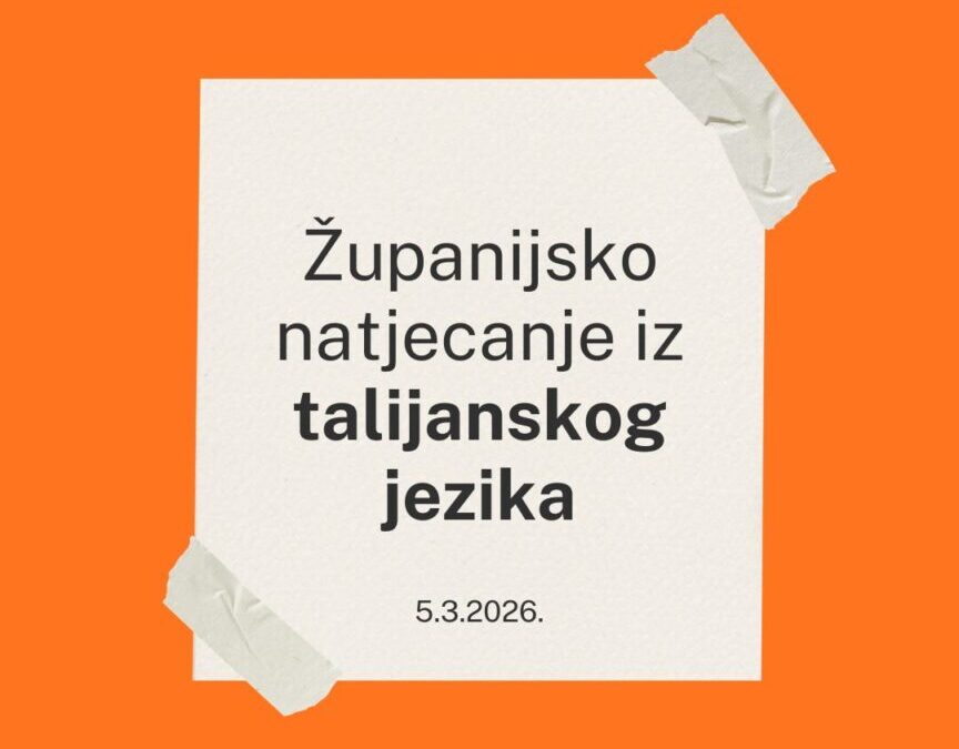 Županijsko natjecanje iz talijanskog jezika
